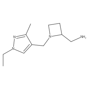 {1-[(1-ethyl-3-methyl-1H-pyrazol-4-yl)methyl]azetidin-2-yl}methanamine Structure