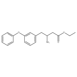 Ethyl 3-amino-4-(3-phenoxyphenyl)butanoate结构式