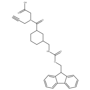2-(1-{3-[({[(9H-fluoren-9-yl)methoxy]carbonyl}amino)methyl]cyclohexyl}-N-(prop-2-yn-1-yl)formamido)acetic acid Structure