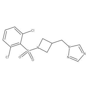 1-((1-((2,6-dichlorophenyl)sulfonyl)azetidin-3-yl)methyl)-1H-1,2,4-triazole结构式