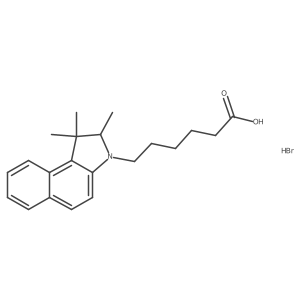6-(1,1,2-Trimethyl-1,2-dihydro-3H-benzo[e]indol-3-yl)hexanoic acid hydrobromide结构式