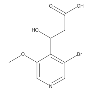 (3R)-3-(3-bromo-5-methoxypyridin-4-yl)-3-hydroxypropanoic acid Structure
