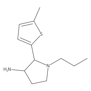 2-(5-Methylthiophen-2-yl)-1-propylpyrrolidin-3-amine结构式