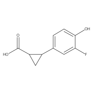 rac-(1R,2R)-2-(3-fluoro-4-hydroxyphenyl)cyclopropane-1-carboxylic acid结构式