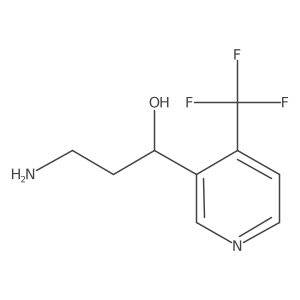 (1S)-3-amino-1-[4-(trifluoromethyl)pyridin-3-yl]propan-1-ol结构式
