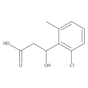 (3S)-3-(2-chloro-6-methylphenyl)-3-hydroxypropanoic acid Structure
