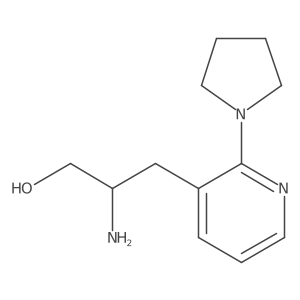 2-Amino-3-[2-(pyrrolidin-1-yl)pyridin-3-yl]propan-1-ol结构式
