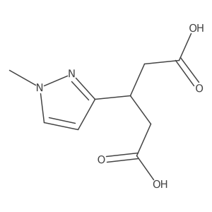 3-(1-methyl-1H-pyrazol-3-yl)pentanedioic acid结构式