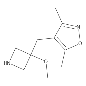 4-[(3-Methoxyazetidin-3-yl)methyl]-3,5-dimethyl-1,2-oxazole结构式