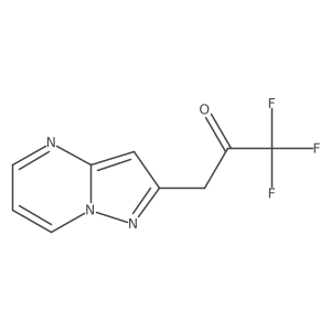 1,1,1-Trifluoro-3-{pyrazolo[1,5-a]pyrimidin-2-yl}propan-2-one结构式
