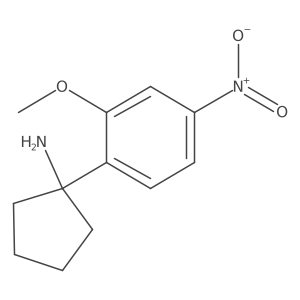 1-(2-Methoxy-4-nitrophenyl)cyclopentan-1-amine结构式
