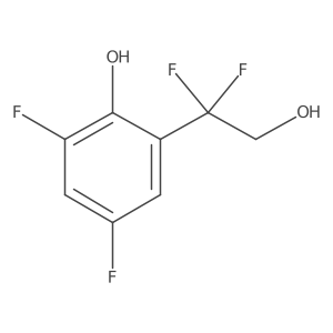 2-(1,1-Difluoro-2-hydroxyethyl)-4,6-difluorophenol结构式