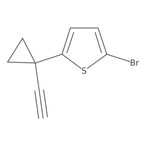 2-Bromo-5-(1-ethynylcyclopropyl)thiophene Structure