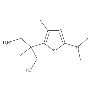 3-Amino-2-[2-(dimethylamino)-4-methyl-1,3-thiazol-5-yl]-2-methylpropan-1-ol结构式