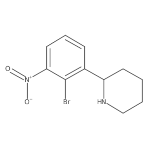 2-(2-Bromo-3-nitrophenyl)piperidine结构式