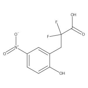 2,2-Difluoro-3-(2-hydroxy-5-nitrophenyl)propanoic acid结构式