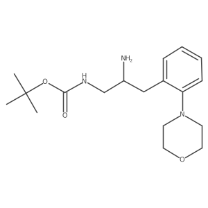 tert-butyl N-{2-amino-3-[2-(morpholin-4-yl)phenyl]propyl}carbamate结构式