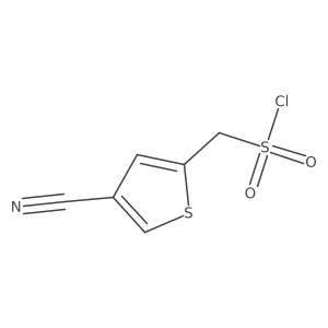 (4-Cyanothiophen-2-yl)methanesulfonyl chloride结构式