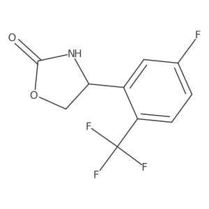 4-[5-Fluoro-2-(trifluoromethyl)phenyl]-1,3-oxazolidin-2-one结构式