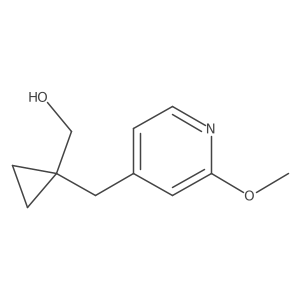 {1-[(2-Methoxypyridin-4-yl)methyl]cyclopropyl}methanol结构式