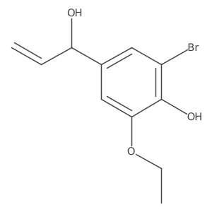 2-Bromo-6-ethoxy-4-(1-hydroxyprop-2-en-1-yl)phenol结构式