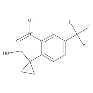 {1-[2-Nitro-4-(trifluoromethyl)phenyl]cyclopropyl}methanol结构式