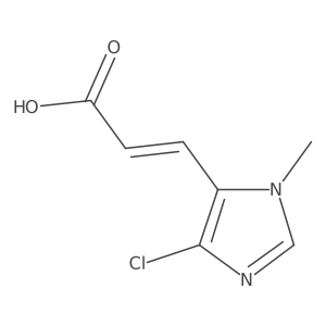 3-(4-chloro-1-methyl-1H-imidazol-5-yl)prop-2-enoic acid结构式