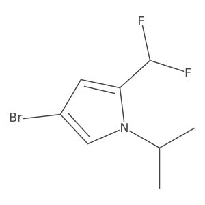 4-Bromo-2-(difluoromethyl)-1-propan-2-ylpyrrole结构式