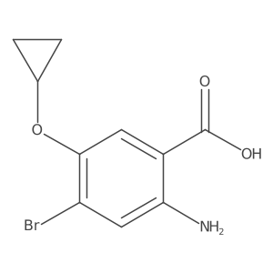 2-amino-4-bromo-5-(cyclopropyloxy)Benzoic acid结构式