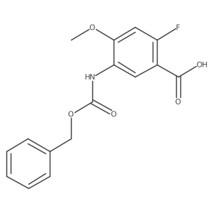 2-Fluoro-4-methoxy-5-(phenylmethoxycarbonylamino)benzoic acid Structure