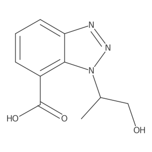 1-(1-hydroxypropan-2-yl)-1H-1,2,3-benzotriazole-7-carboxylic acid结构式