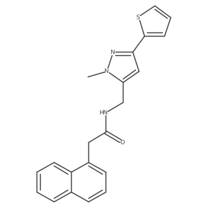 N-{[1-methyl-3-(thiophen-2-yl)-1H-pyrazol-5-yl]methyl}-2-(naphthalen-1-yl)acetamide结构式