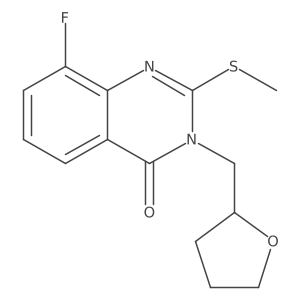 8-fluoro-2-(methylthio)-3-((tetrahydrofuran-2-yl)methyl)quinazolin-4(3H)-one结构式