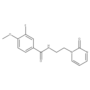 3-fluoro-4-methoxy-N-(2-(2-oxopyrimidin-1(2H)-yl)ethyl)benzamide Structure
