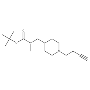 tert-Butyl N-[(1-but-3-ynyl-4-piperidyl)methyl]-N-methylcarbamate结构式
