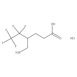 4-(Aminomethyl)-5,5,6,6,6-pentafluorohexanoic acid;hydrochloride结构式