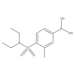 [4-(Diethylsulfamoyl)-3-methylphenyl]boronic acid结构式
