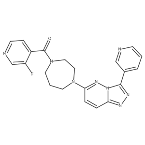 1-(3-Fluoropyridine-4-carbonyl)-4-[3-(pyridin-3-yl)-[1,2,4]triazolo[4,3-b]pyridazin-6-yl]-1,4-diazepane结构式