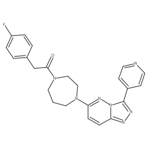 2-(4-Fluorophenyl)-1-[4-(3-pyridin-4-yl-[1,2,4]triazolo[4,3-b]pyridazin-6-yl)-1,4-diazepan-1-yl]ethanone结构式