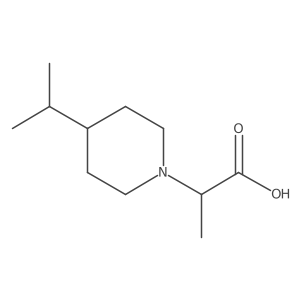 (2S)-2-[4-(propan-2-yl)piperidin-1-yl]propanoic acid结构式