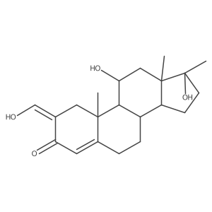 (8S,9S,10R,11R,13S,14S,17R)-11,17-dihydroxy-2-(hydroxymethylidene)-10,13,17-trimethyl-1,6,7,8,9,11,12,14,15,16-decahydrocyclopenta[a]phenanthren-3-one Structure