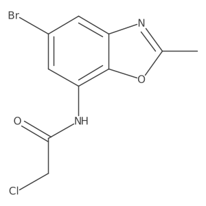 N-(5-Bromo-2-methyl-1,3-benzoxazol-7-yl)-2-chloroacetamide结构式