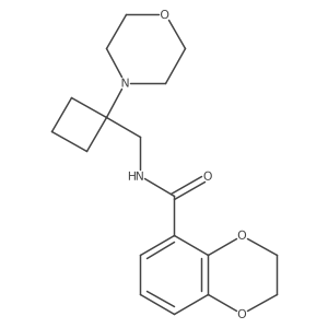 N-{[1-(morpholin-4-yl)cyclobutyl]methyl}-2,3-dihydro-1,4-benzodioxine-5-carboxamide Structure
