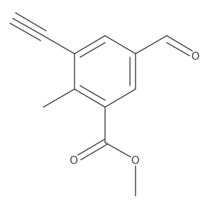 Methyl 3-ethynyl-5-formyl-2-methylbenzoate Structure