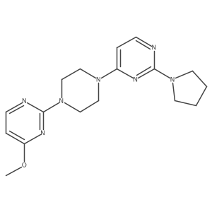 4-[4-(4-Methoxypyrimidin-2-yl)piperazin-1-yl]-2-(pyrrolidin-1-yl)pyrimidine结构式