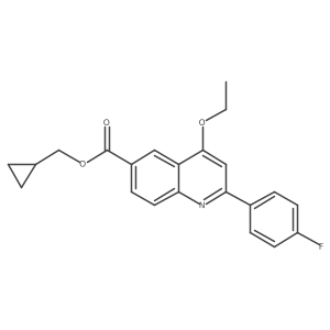Cyclopropylmethyl 4-ethoxy-2-(4-fluorophenyl)quinoline-6-carboxylate结构式