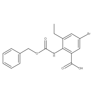 2-{[(Benzyloxy)carbonyl]amino}-5-bromo-3-ethylbenzoic acid Structure