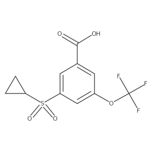 3-(cyclopropylsulfonyl)-5-(trifluoromethoxy)Benzoic acid结构式