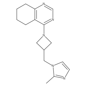 4-{3-[(2-methyl-1H-imidazol-1-yl)methyl]azetidin-1-yl}-5,6,7,8-tetrahydroquinazoline结构式