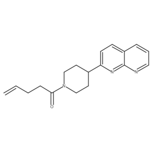 1-[4-(1,8-Naphthyridin-2-yl)piperidin-1-yl]pent-4-en-1-one结构式